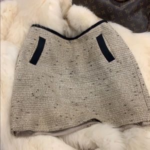 Banana Republic mini sparkle tweed beige skirt